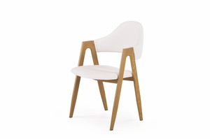 Krzesło K247 biały-dąb miodowy  - Halmar