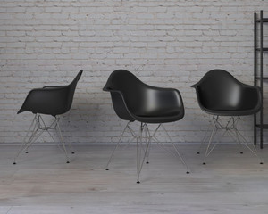 Krzesło P018 PP czarne chrom nogi HF - d2design