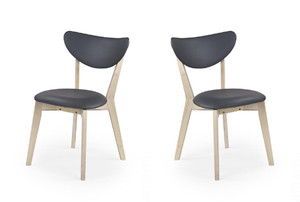 Dwa krzesła white wash popielate - 0589