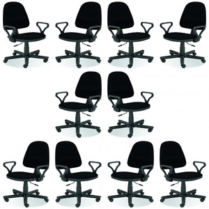 Dziesięć krzeseł biurowych - 6114