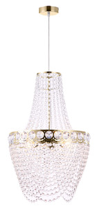 Perseo Lampa Wisząca 3x60w E27 Złoty+Kryształki - Candellux
