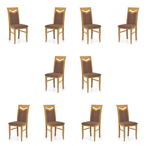 Dziesięć krzeseł olcha tapicerowanych - 6095