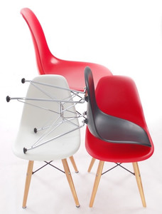 Krzesło JuniorP016 białe, chrom. nogi - d2design