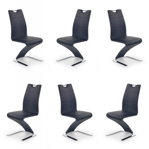 Sześć krzeseł czarnych - 4915