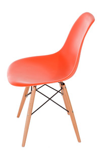 Krzesło P016W PP pomaranczowe, drewniane nogi - d2design
