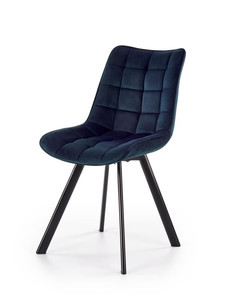 Krzesło K332 nogi - czarne, siedzisko - granatowy  - Halmar