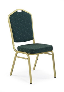 K66 krzesło zielony, stelaż złoty  - Halmar