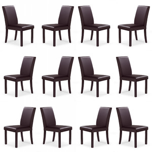 Dwanaście krzeseł ciemny orzech / brąz - 5198