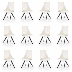 Dwanaście krzeseł biało czarnych - 9590