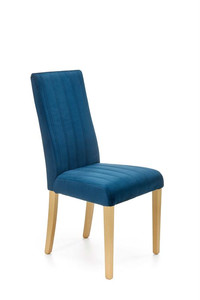 Krzesło DIEGO 3 dąb miodowy / tap. velvet pikowany Pasy - MONOLITH 77  - Halmar