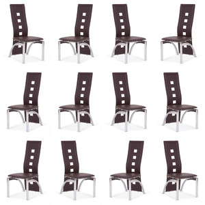 Dwanaście krzeseł ciemno brązowych - 1178