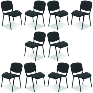 Dziesięć krzeseł ciemno szarych - 0387