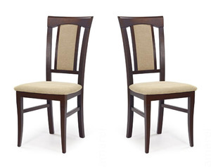 Dwa krzesła tapicerowane  ciemny orzech - 2265