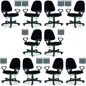 Dziesięć krzeseł biurowych szarych - 6732