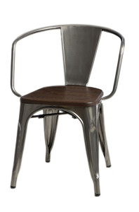Krzesło Paris Arms Wood metal sosna orzech - d2design