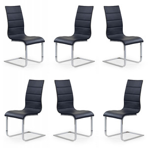Sześć krzeseł czarno białych - 4849
