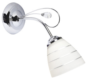 Simpli Lampa Kinkiet 1*40w E27 Chrom  Z Kryształkiem+Klosz Z Paskiem - Candellux