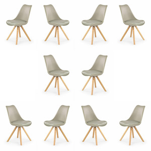 Dziesięć krzeseł khaki - 8296