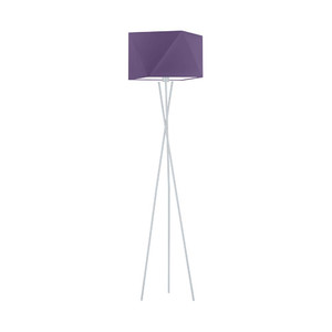 Lampa stojąca z fioletowym abażurem DAKAR - Lysne