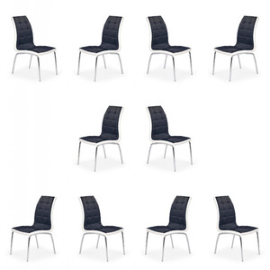 Dziesięć krzeseł czarno - białych - 4786