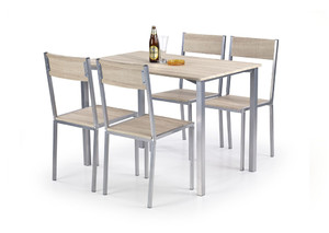 RALPH zestaw stół + 4 krzesła dąb sonoma - Halmar