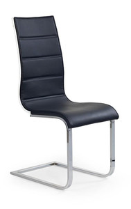 Krzesło K104 czarny/biały ekoskóra  - Halmar
