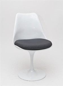 Krzesło Tul białe/szara poduszka - d2design