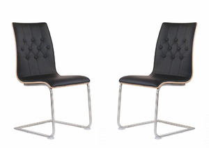 Dwa krzesła czarne orzech - 7428