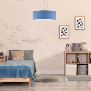 Lampa wisząca do pokoju dziecięcego HAJFA fi - 50 cm - kolor niebieski - Lysne