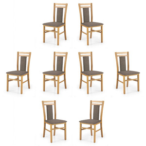 Osiem krzeseł olcha tapicerowanych - 5073