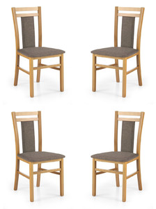 Cztery krzesła tapicerowane olcha  - 5073