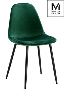 MODESTO krzesło LUCY zielone - welur, metal - king home