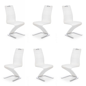 Sześć krzeseł białych - 4908