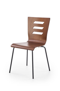 K355 krzesło nogi - czarne, sklejka - orzech  - Halmar
