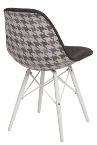 Krzesło P016W Pattern szar-pepitka/white - d2design