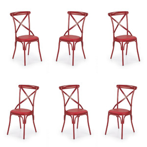 Sześć krzeseł czerwonych - 0480