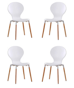 Cztery krzesła białe - 3123