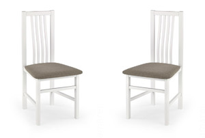 Dwa krzesła tapicerowane białe  - 1272