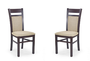 Dwa krzesła tapicerowane  ciemny orzech - 0992