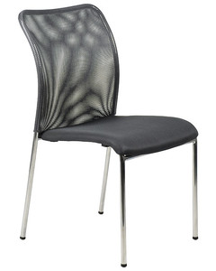 Krzesło konferencyjne HN-7502ch/GRAFIT. Stelaż chromowany. Krzesło biurowe - Stema