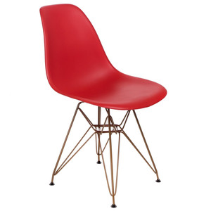 Krzesło P016 PP Gold czerwone - d2design