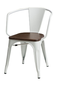 Krzesło Paris Arms Wood białe sosna orzech - d2design