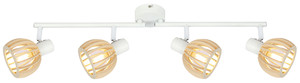Atarri Lampa Sufitowa Listwa 4x25w E14 Biały+Drewno - Candellux