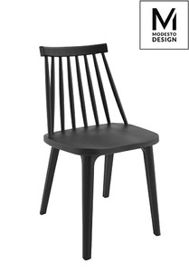 MODESTO krzesło RIBS BLACK czarne - polipropylen - king home