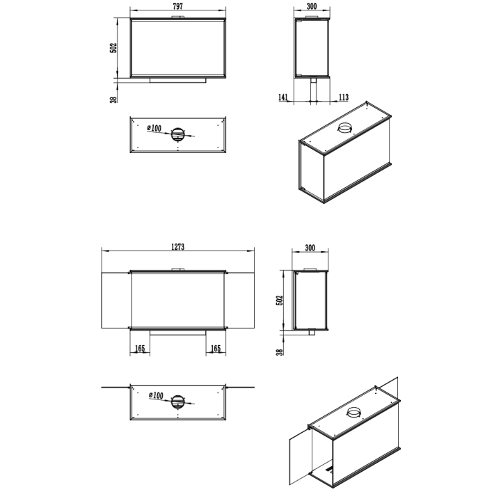 Biokominek Lares 80