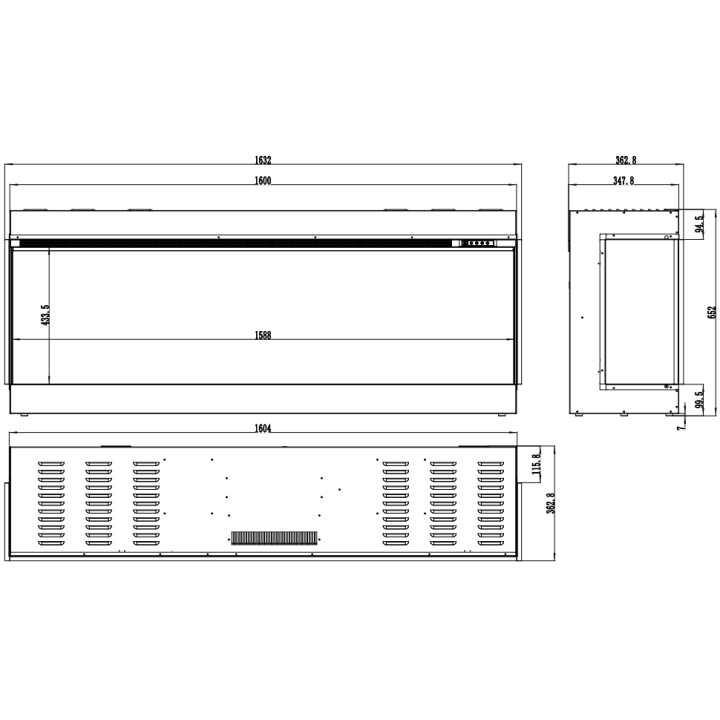 Kominek elektryczny Superb 3D 160