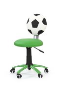 Młodzieżowy fotel z futbolowym oparciem, eko skóra, kółka kauczukowe