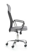 Fotel do biurka obrotowy nowoczesny, kolor popiel, tkanina, siatka