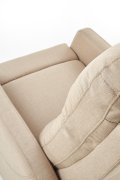 Rozkładany Fotel do salonu z funkcją relax w kolorze beżowym, tkanina velvet