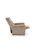 Fotel do salonu, funkcja relax, kolor beżowy, styl klasyczny, rozkładany